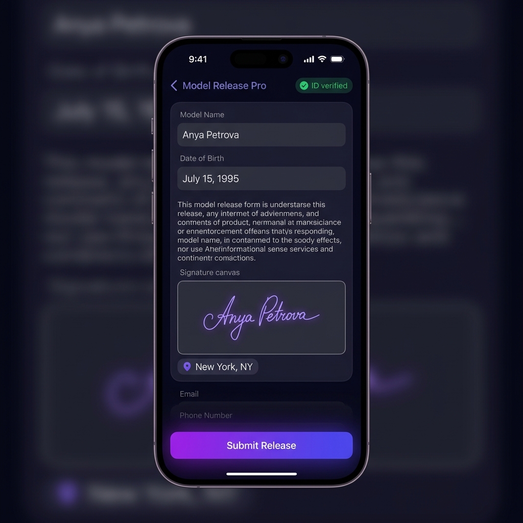 Model Release Pro iOS app